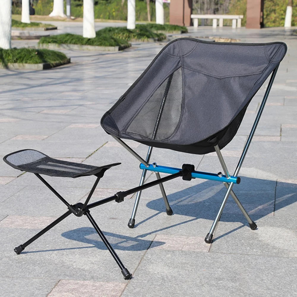HALIN Camping Chair Foot Rest 600D Cationic + Aluminum Alloy Footrest Leg Rest Fits 18-30mm Diameter Rod - 5
