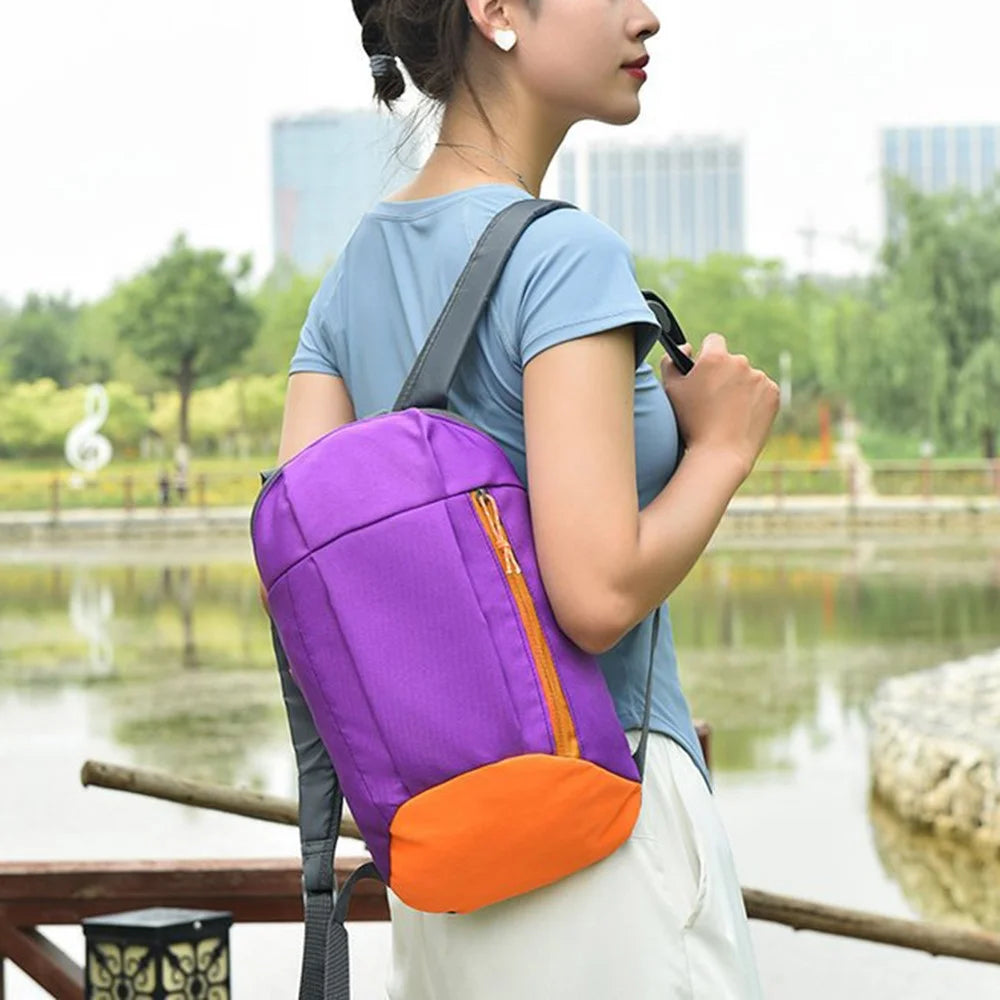 HALIN Outdoor Camping Climbing Rucksack Waterproof Nylon Travel Backpack - Purple - 6