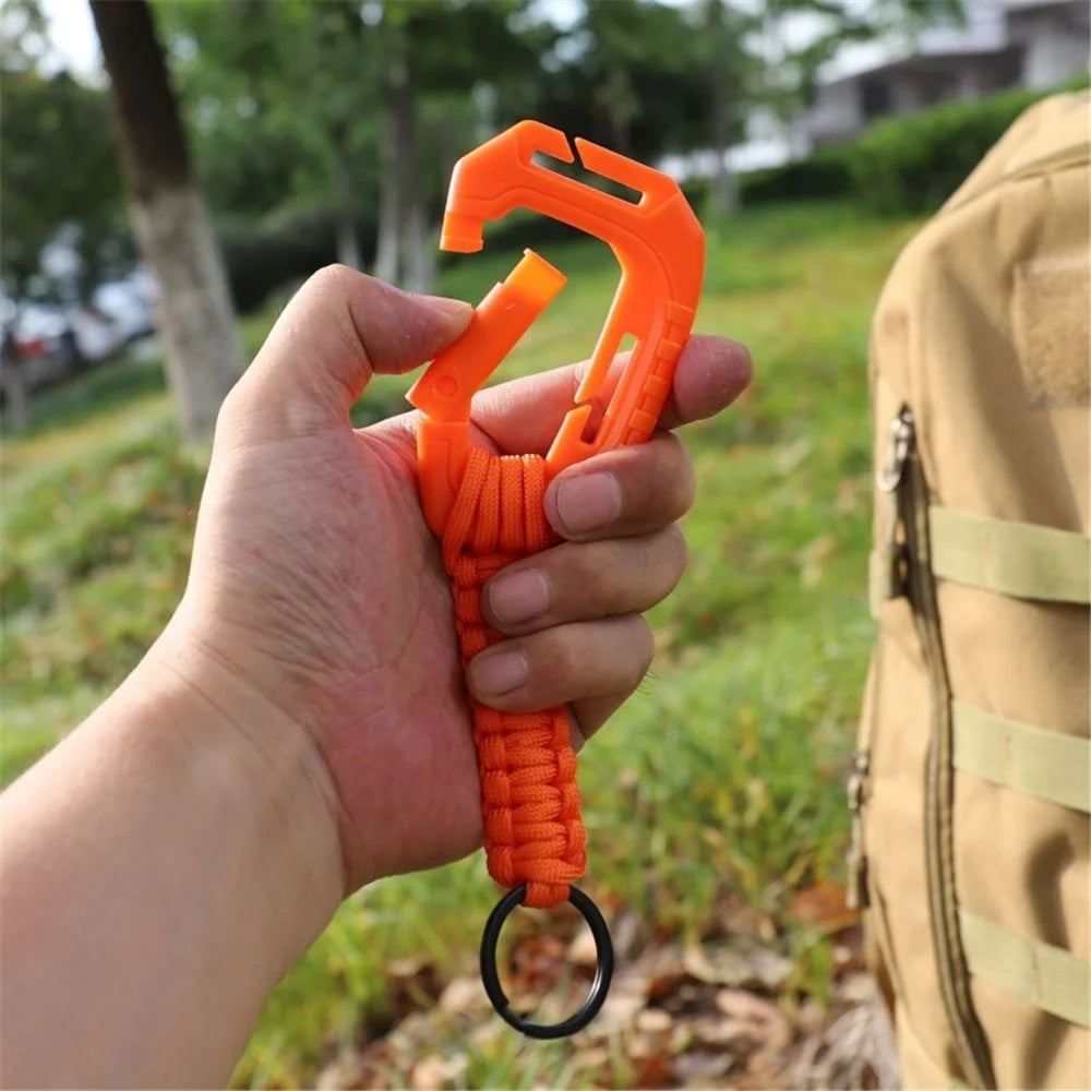 DH36 Outdoor 7-Core 4mm Umbrella Rope Tactical Paracord Backpack Keychain - Khaki - 5