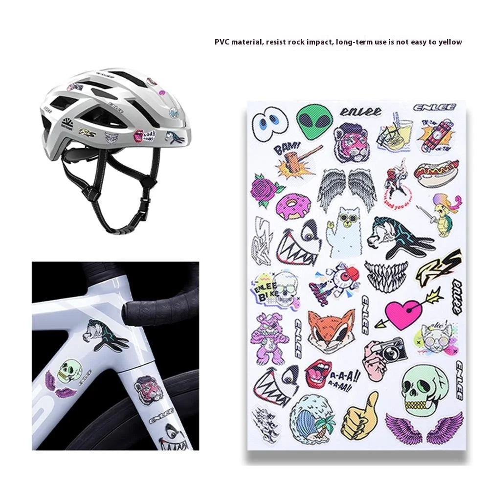 ENLEE RS2319 Bicycle Helmet Personalized Creative Stickers PVC Decorative Decals - 3