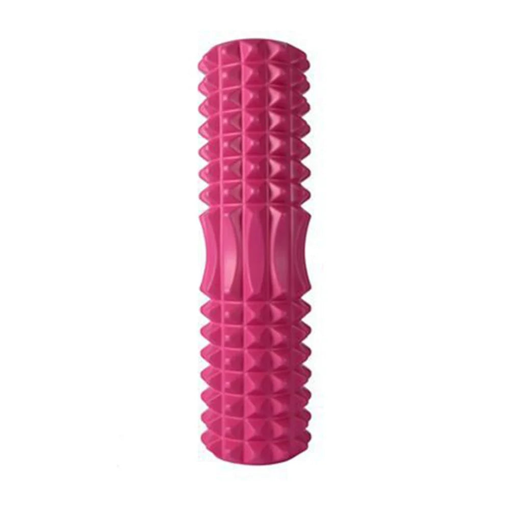 45cm Crescent Design Foam Roller 4D Floating Points EVA Muscle Relaxer Massager Roller for Legs Back Full Body - Rose - 1