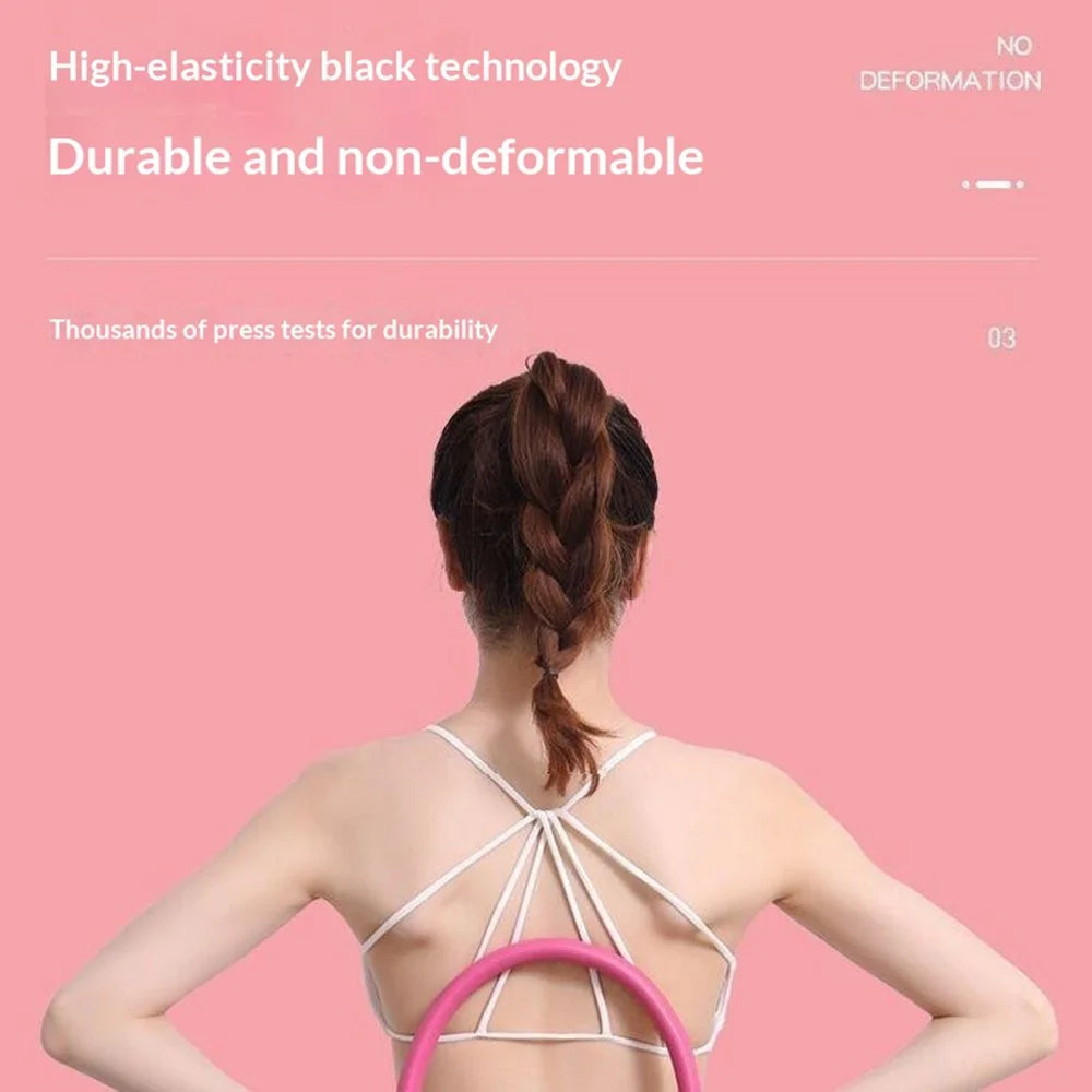 Pilates Equipment Set Yoga Ball Resistance Bands Non-Slip Socks Pump Pilates Kit for Home Fitness - Pink - 5