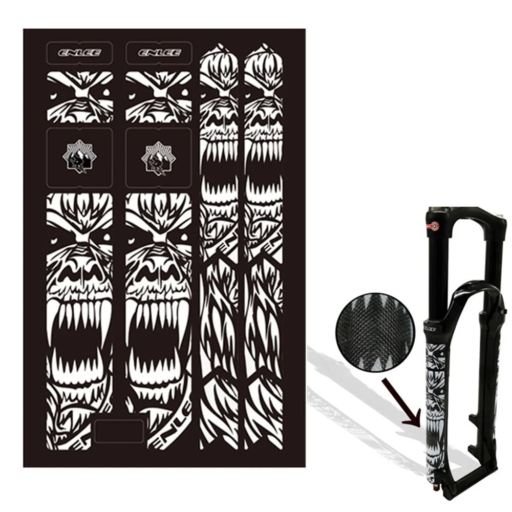 ENLEE CT013D Stylish Road Mountain Bike Front Fork Stickers Set Waterproof Bicycle Fork Guard Decals - 1