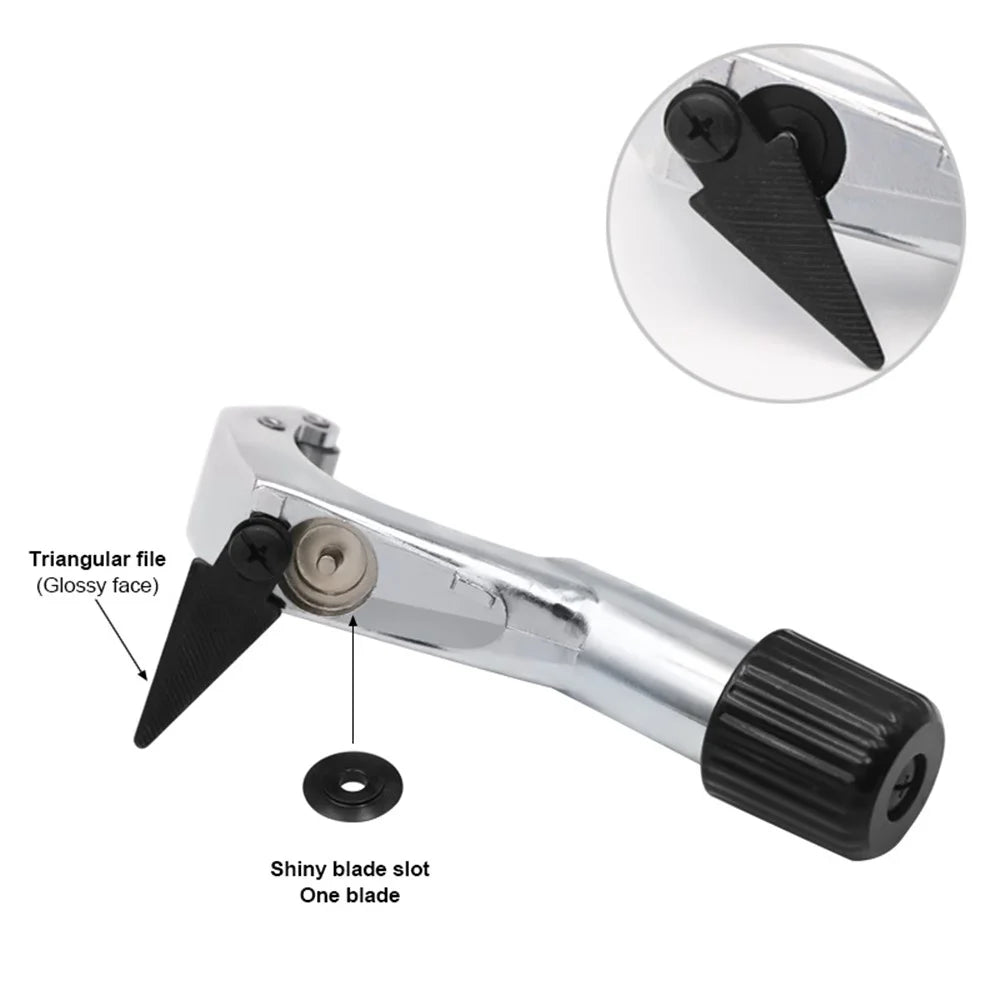 RIDERACE RR9062 Bicycle Tube Cutting Tool for Fork Handlebar Seatpost Fits Alloy Steel Brass Titanium Pipe Dia.6-42mm or 4-28mm - Type A / Silver - 2