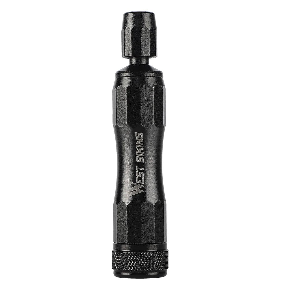 WEST BIKING Portable Mountain Bike Tire Repair Kit Aluminum Alloy Tubeless Tire Maintain Tool Set - Black - 2