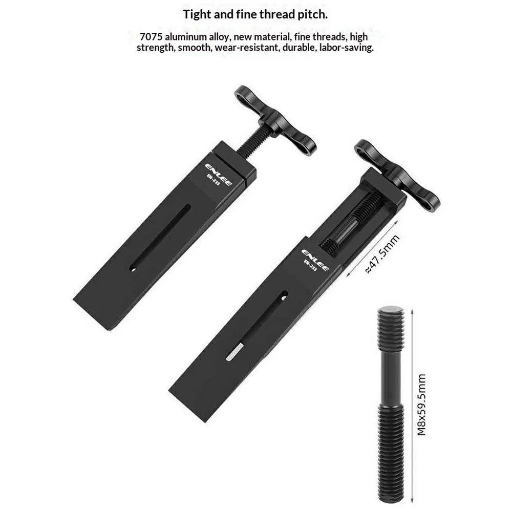 ENLEE EN-233 Aluminum Alloy Bicycle Caliper Piston Return Tool Road Bike Brake Caliper Tool for MTB Road Bike - Black - 7