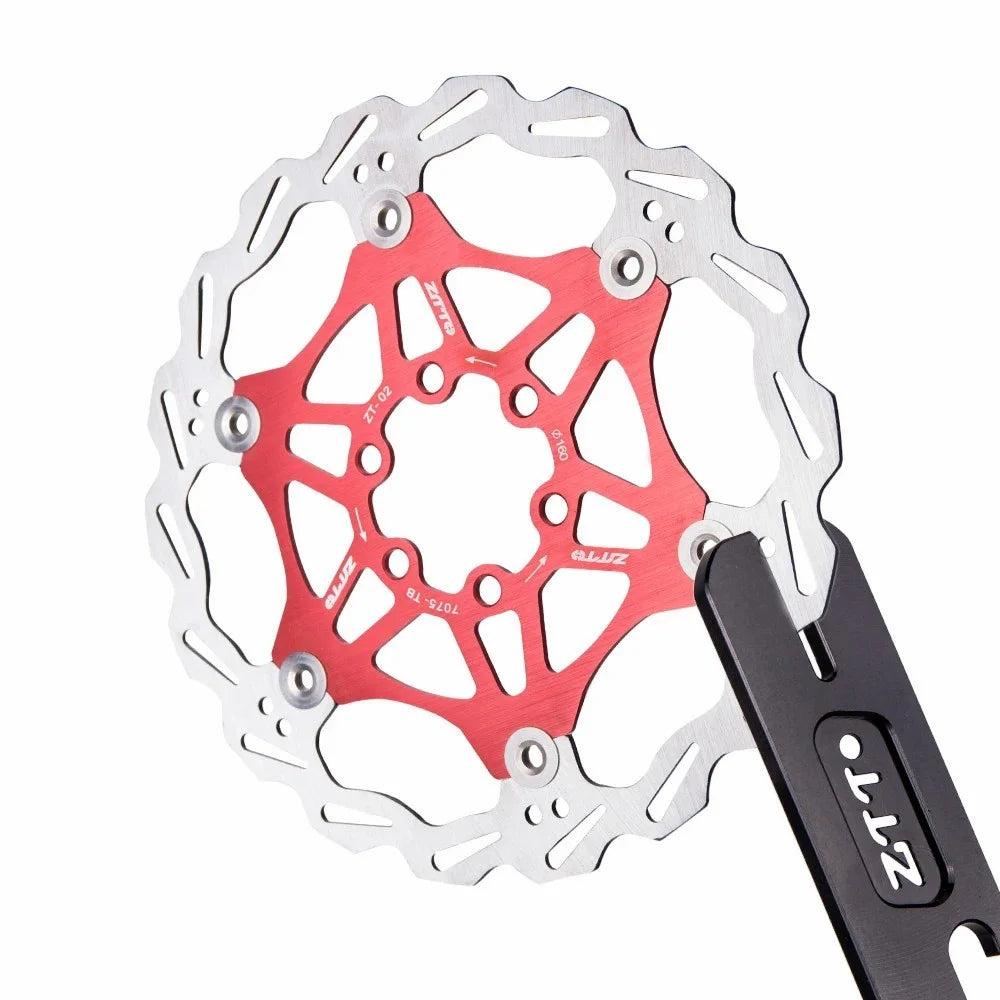 ZTTO Compact Size Aluminum Alloy Bike Disc Alignment Tool Wrench Regulator - Black - 2