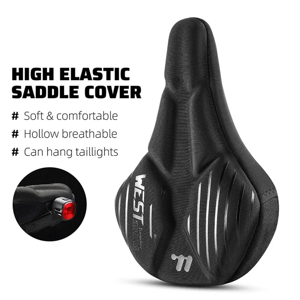 WEST BIKING YP0801223 Bike Saddle Cushion Shock-Absorbed Bicycle Seat Cover with Rain Cover - 2