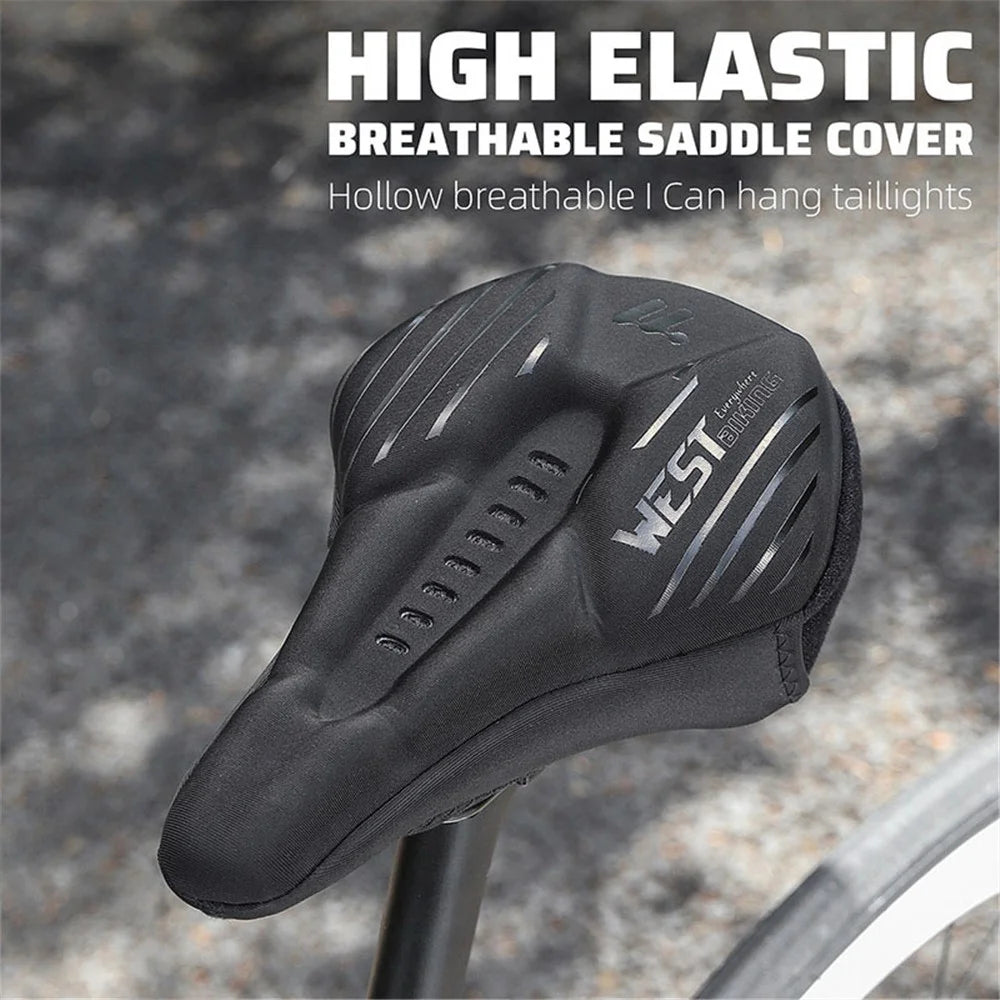 WEST BIKING YP0801224 Breathable Design Bike Saddle Cushion Bicycle Seat Cover with Rain Cover - 3