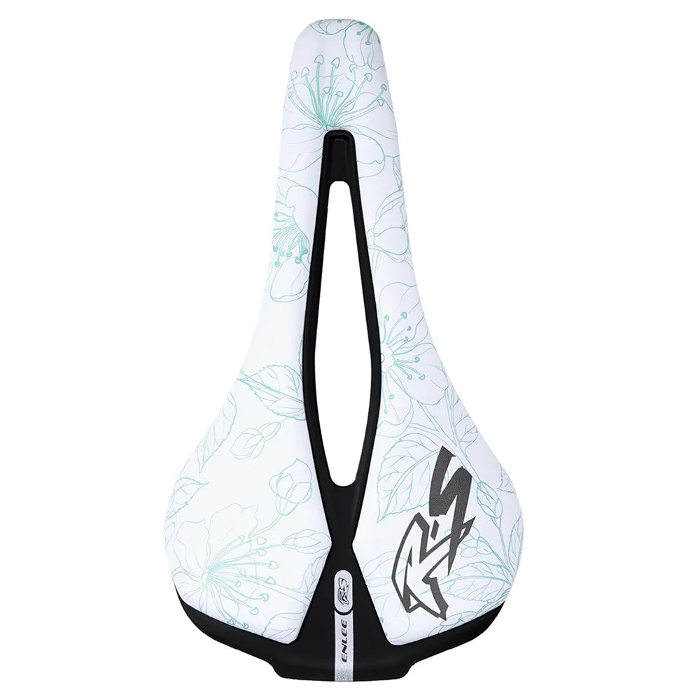 ENLEE RS Sport Saddle EVA+PU Microfiber Leather Cycling Bike Hollow Breathable Seat - Style A - 1