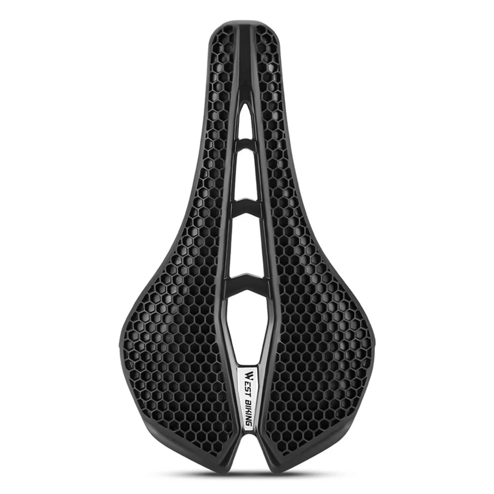 WEST BIKING YP0801258-A Bicycle Honeycomb Shock Absorbing Saddle Hollow Breathable Cycling Seat Cushion - Black - 2