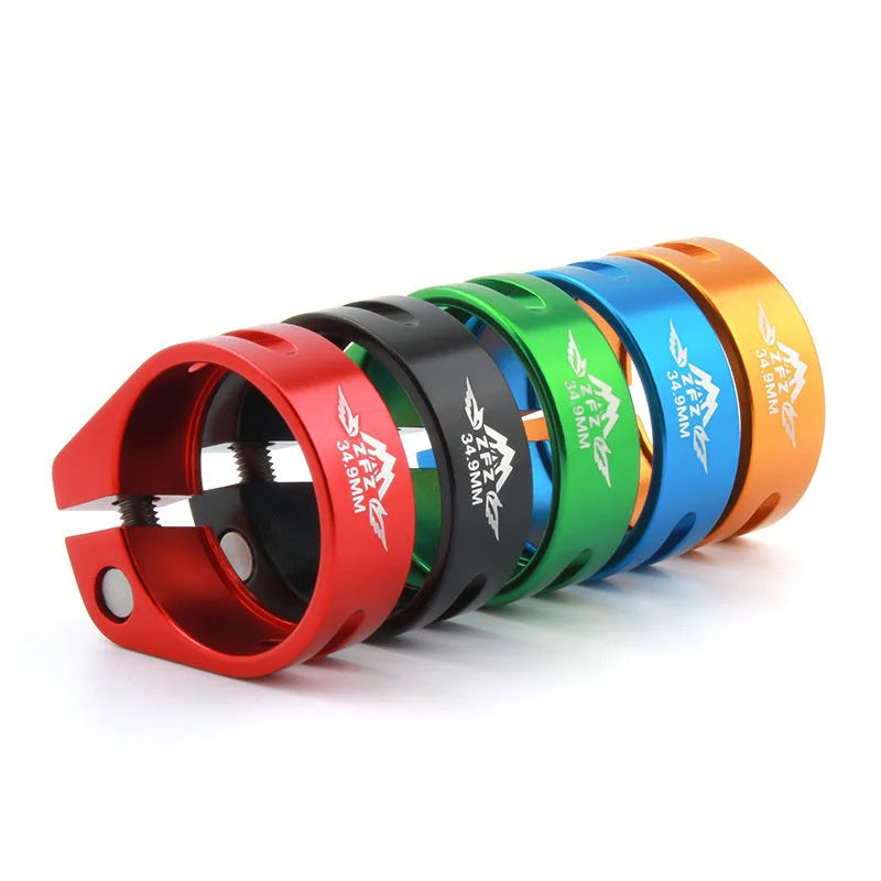 MUQZI Bike Seatpost Clamp Aluminum Alloy Ultralight Seat Clamp for MTB Road Bicycle Seat Tube Lock - Black 31.8Mm - 2