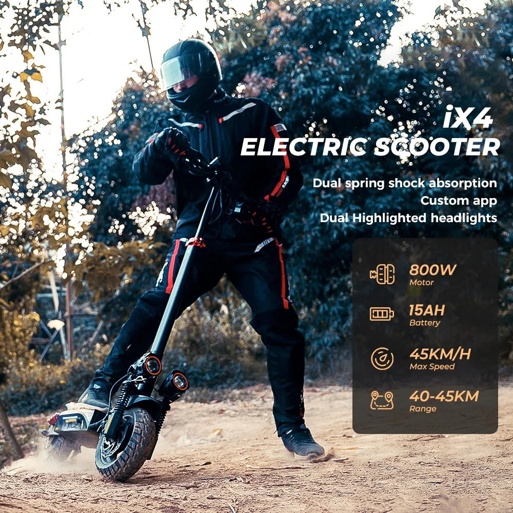 ISCOOTER iX4 48V 15Ah Electric Scooter 10 Inch Tire Off-Road Scooter with APP (EU Plug) - Area A - 3
