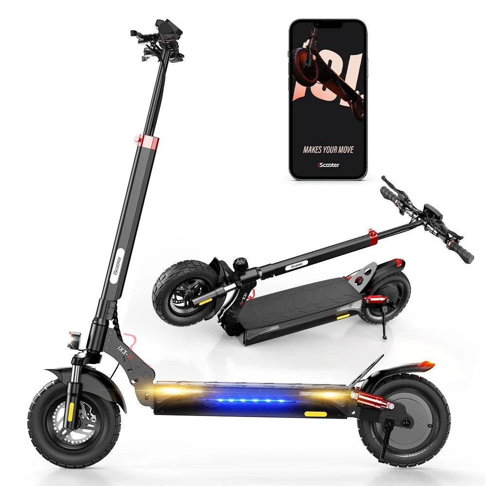 ISCOOTER iX3 48V 10Ah Electric Scooter 10 Inch Off-Road Scooter with APP (EU Plug) - Area A - 1