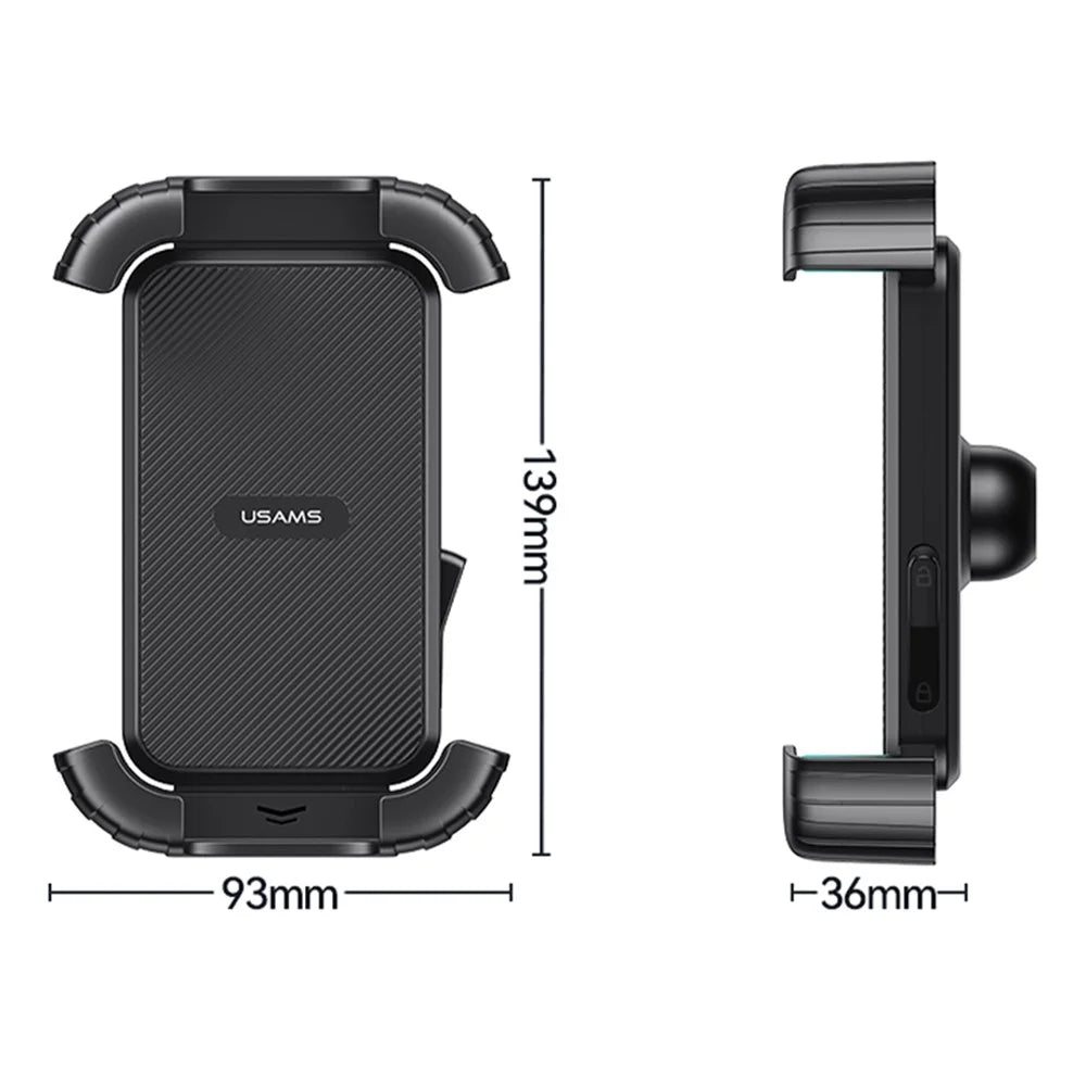 USAMS ZJ078 Bike Phone Holder Motorcycle Phone Mount Handlebar Cell Phone Clamp - 7
