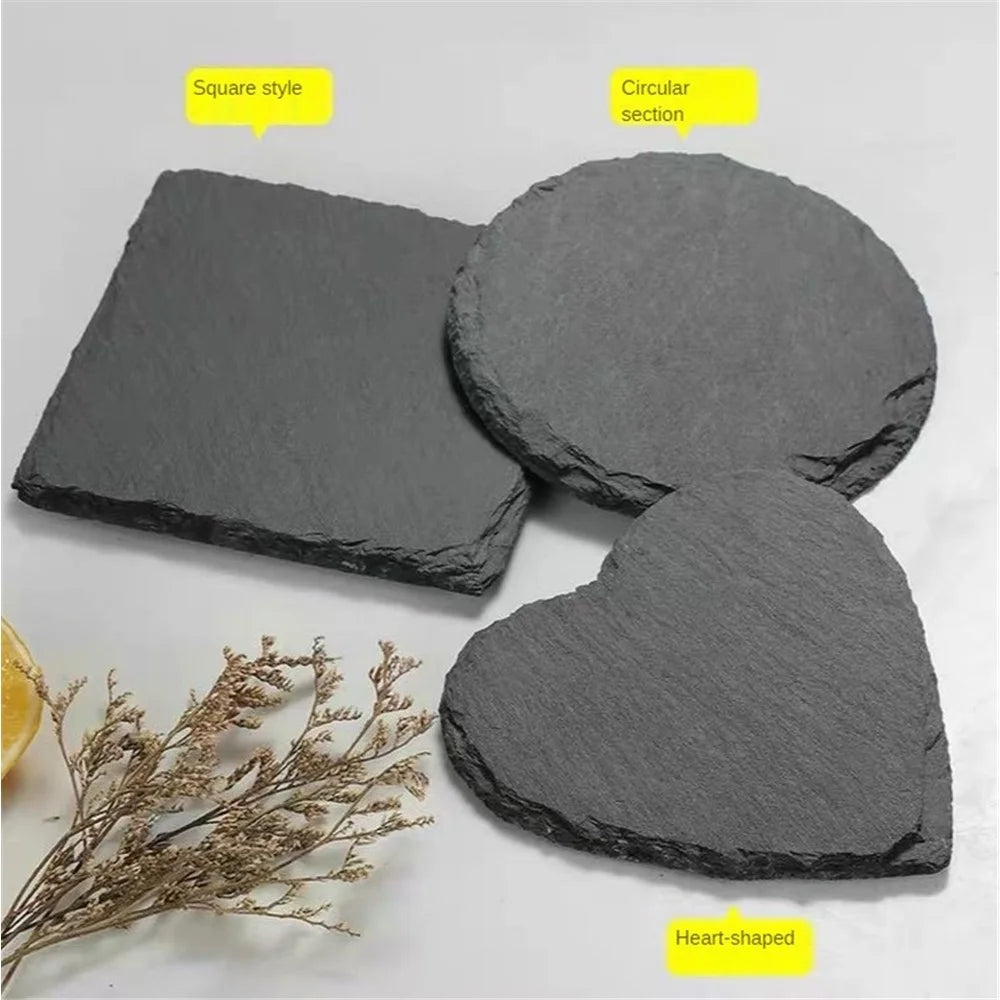 B-1117 Rock Stone Table Cup Mat Coffee Milk Cup Pad Bowl Heat Insulation Pad Coasters Non-slip Placemat - Burr Round - 4