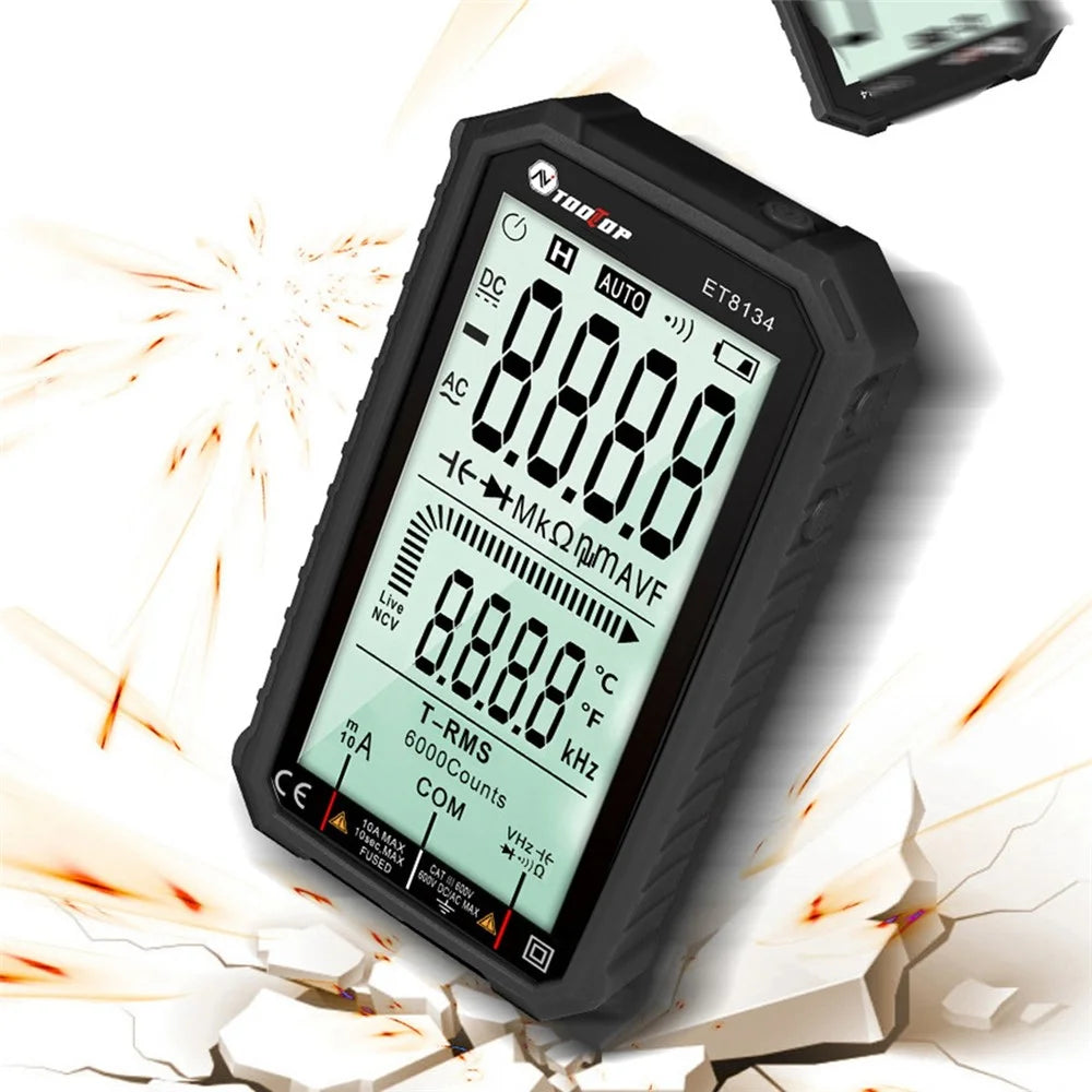 TOOLTOP ET8134 4.7-inch LCD Digital Multimeter AC Direct Current Voltage Current Measure Capacitance Resistance Temperature Measuring Tool - 3