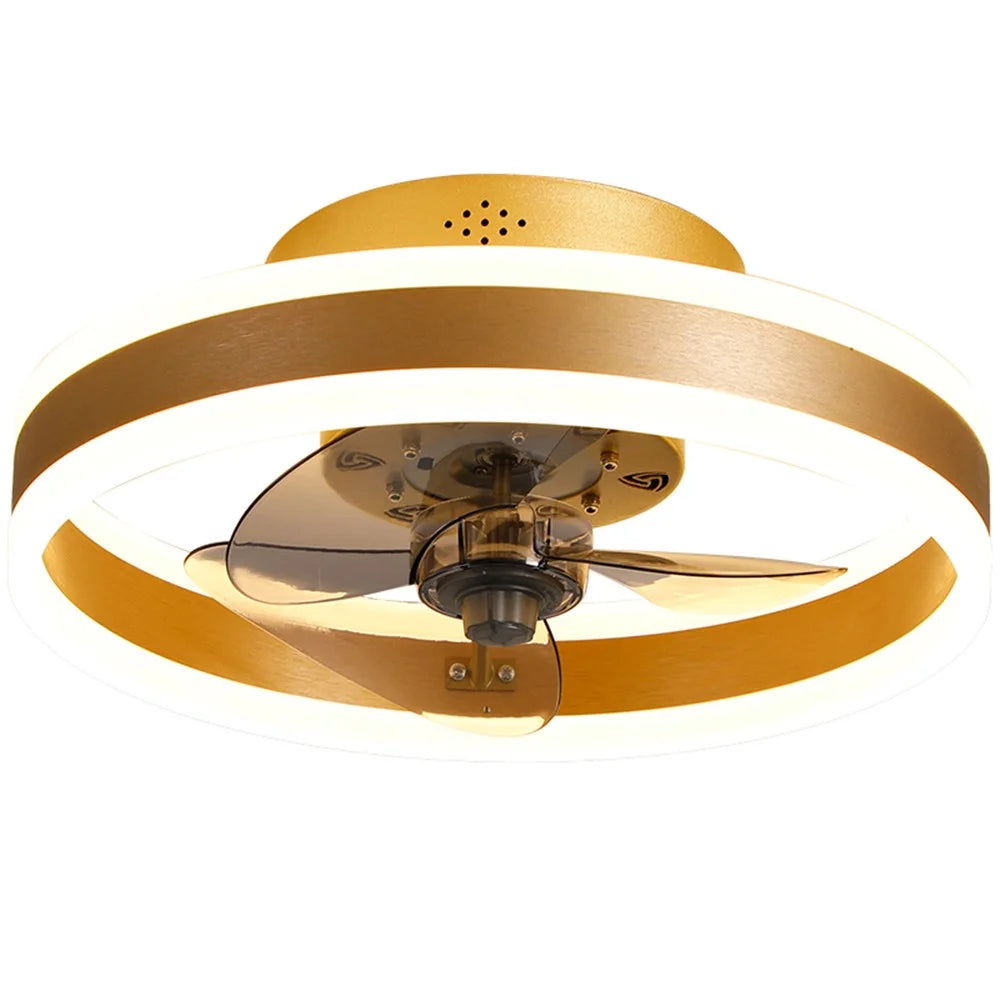 40cm 220V 6-Speed Nordic Ceiling Fan Light with Remote Control for Living Room / Bedroom / Dining Room - Gold - 1