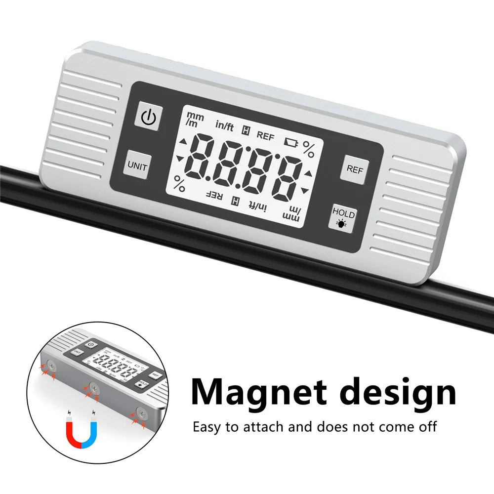 JD11 Digital Level Box Angle Finder Magnetic Bevel Gauge Carpentry Car Repairing Inclinometer - 2