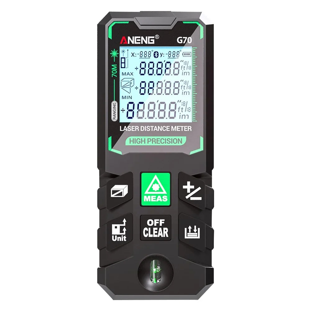 ANENG G70 Portable Handheld Laser Rangefinder 70m Measuremen Range Green Beam Laser Distance Measure Tool - 2