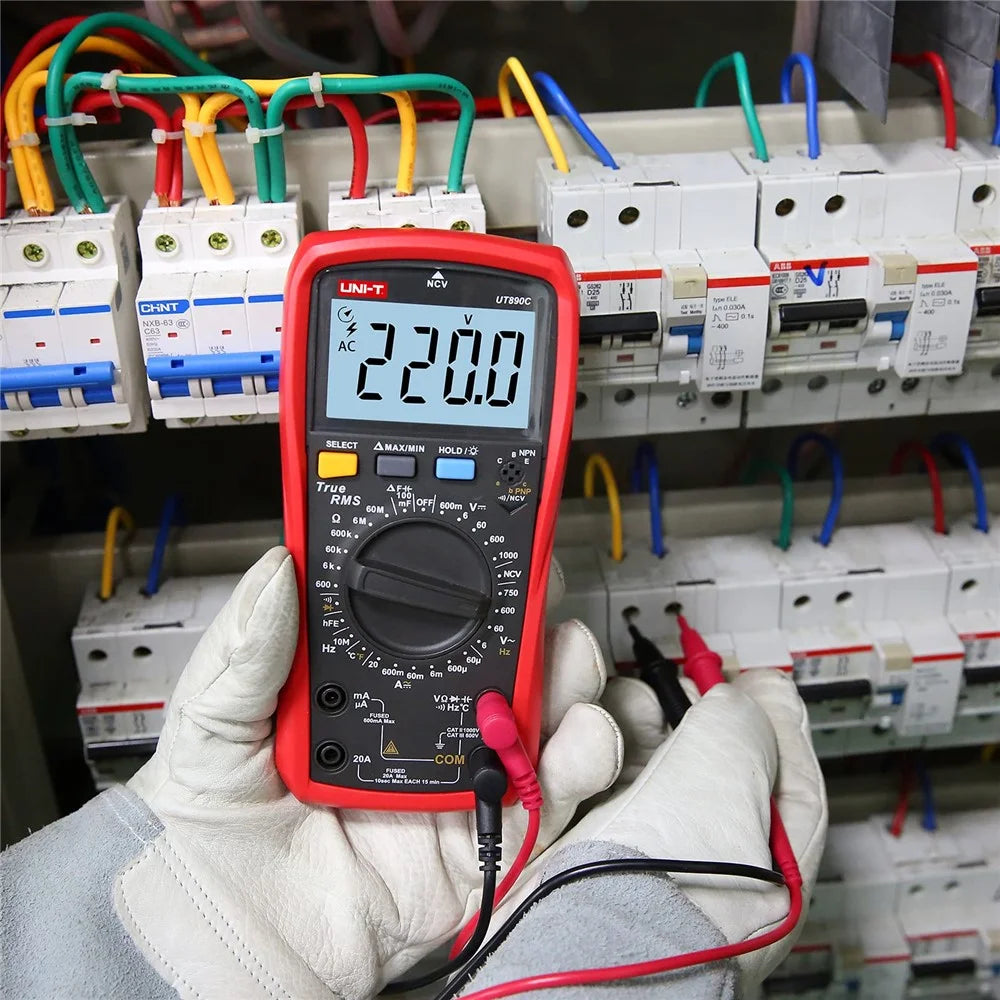 UNI-T UT890C Digital Multimeter 6000 Counts Frequency Temperature NCV Detector Voltmeter Ammeter (No Battery) - 4