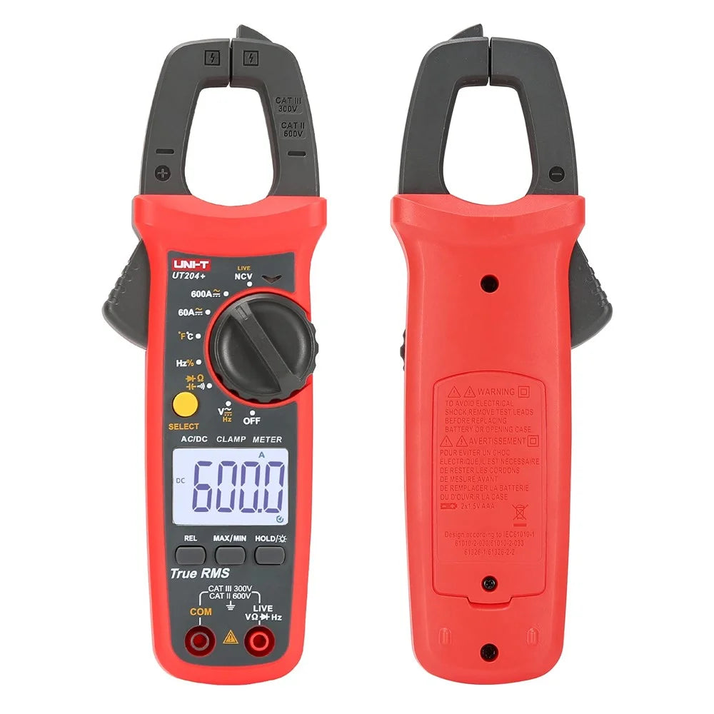 UNI-T UT204+ Digital Multimeter with Auto Range AC DC Current Clamp Meter NCV Measurement Tool (No Battery) - 4