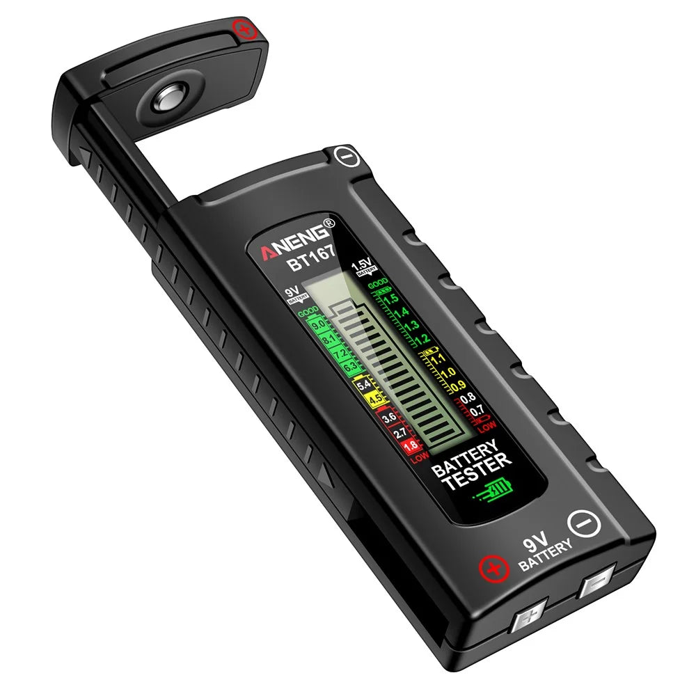 ANENG BT167 Battery Power Tester Analog Bar Display AA AAA Lithium Battery Capacity Tester - 1