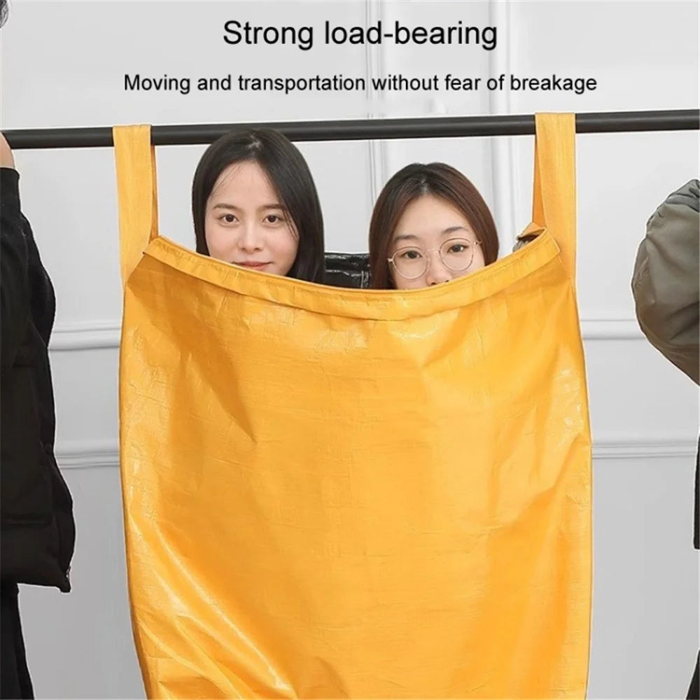 180L Large Capacity Moving Storage Bag Waterproof Oxford Cloth Organizer for Clothes Toys Bedding - Yellow - 5