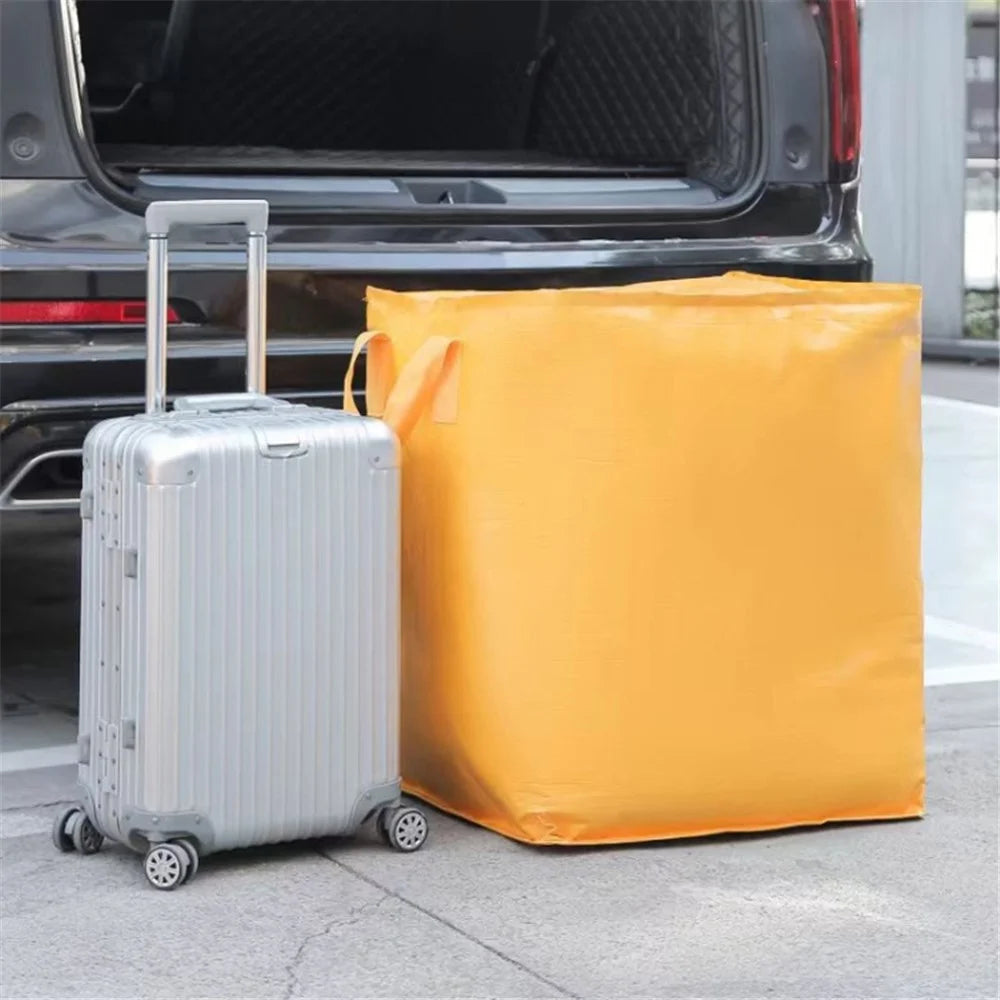 180L Large Capacity Moving Storage Bag Waterproof Oxford Cloth Organizer for Clothes Toys Bedding - Yellow - 7