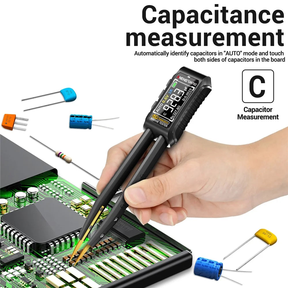 ANENG GN702 Digital Tweezers Bridge Multimeter LCR Clamp Meter Bridge Tester Inductance Measuring Tool - 4