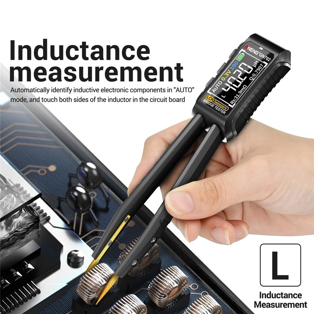 ANENG GN702 Digital Tweezers Bridge Multimeter LCR Clamp Meter Bridge Tester Inductance Measuring Tool - 7