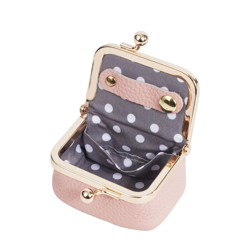 BAELLERRY D3069 Genuine Cow Leather Jewelry Storage Box for Earrings Rings Necklaces Women's Mini Organizer - Pink - 2