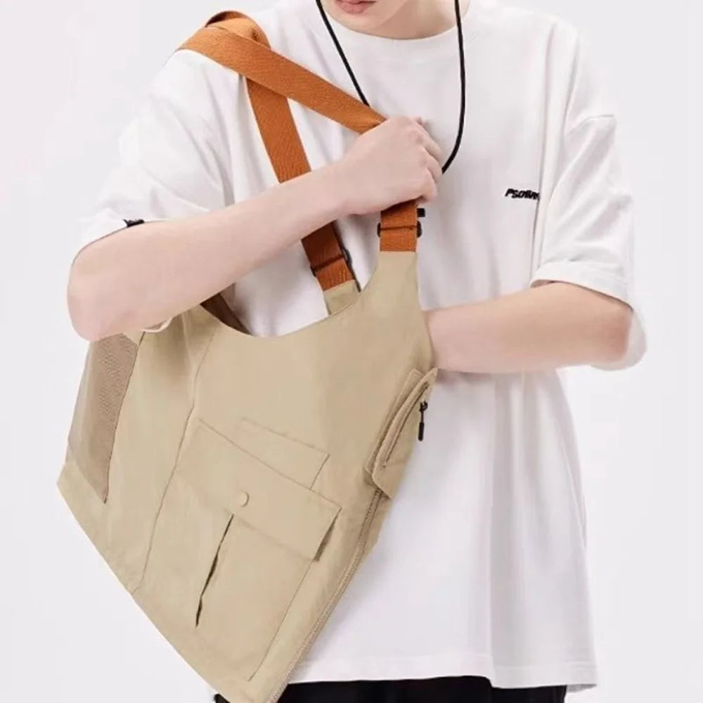 Multifunctional Vest Bag Outdoor Activities Oxford Cloth Single Shoulder Tote Bag Workwear Waistcoat, Size S - 4