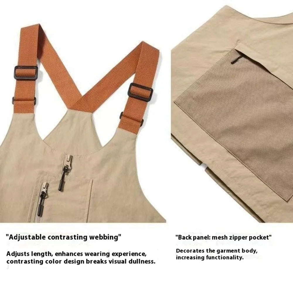 Multifunctional Vest Bag Outdoor Activities Oxford Cloth Single Shoulder Tote Bag Workwear Waistcoat, Size M - 7