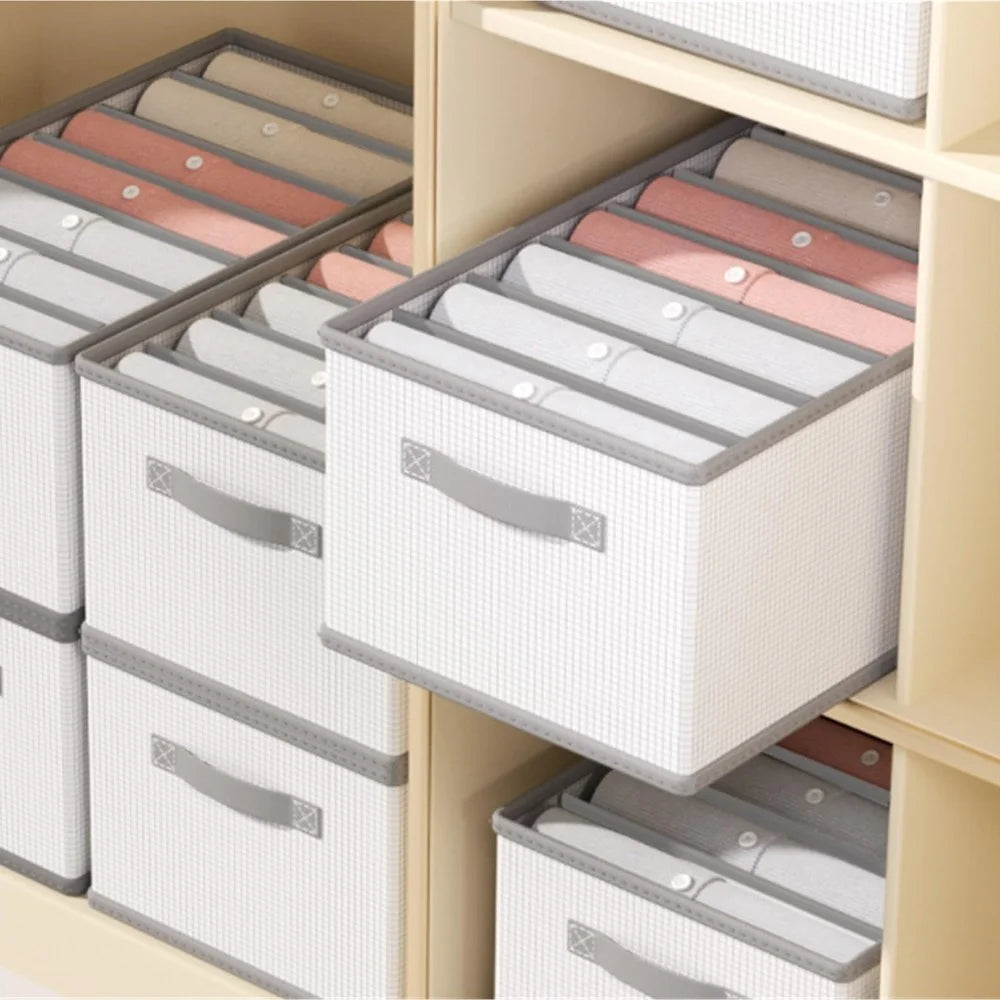 36 x 25 x 20cm 7-Grid Clothes Storage Box Non Woven Fabric Drawer Organizer for Bedroom Closet - 5