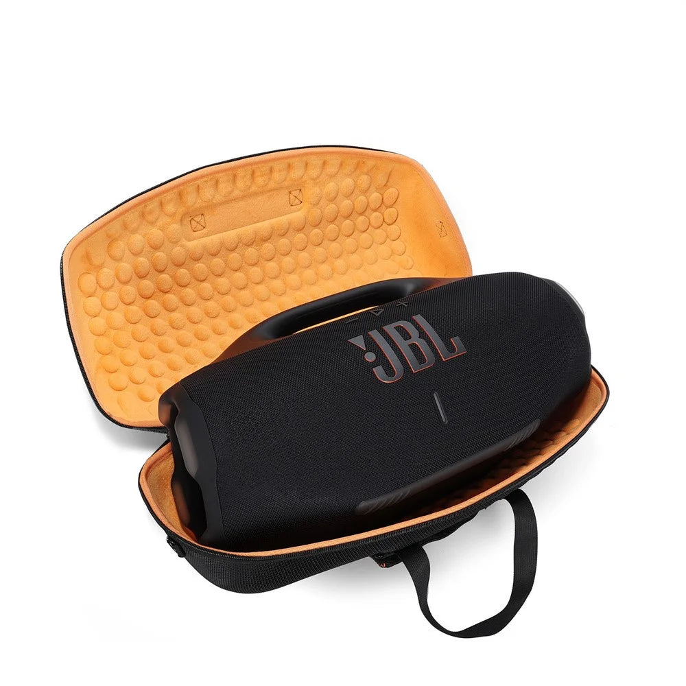 For JBL Boombox 4 Speaker Carrying Case Portable Protective Storage Bag Shockproof with Shoulder Strap - Black  /  Orange - 2