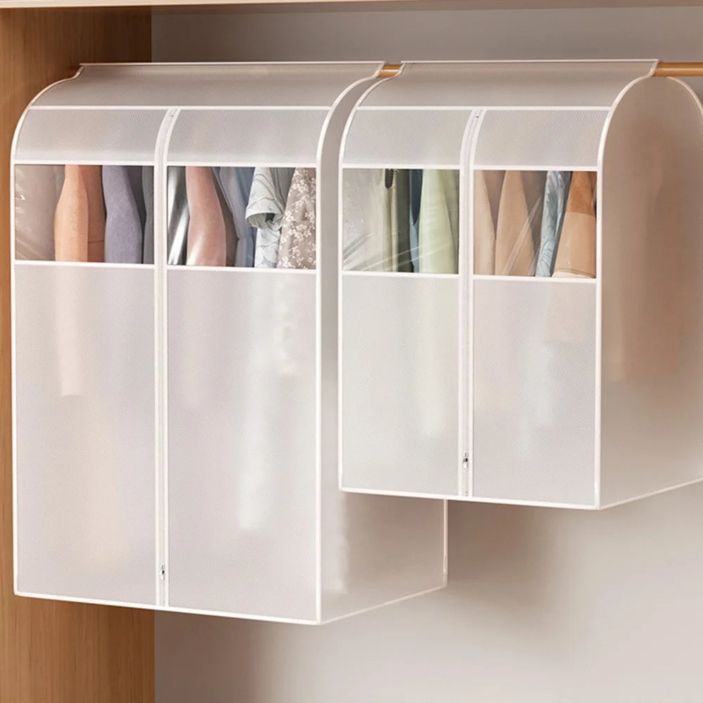 Clothes Garment Cover 80 x 60 x 120cm Hanging Dust Bag For Wardrobe Storage Clear Window - 3
