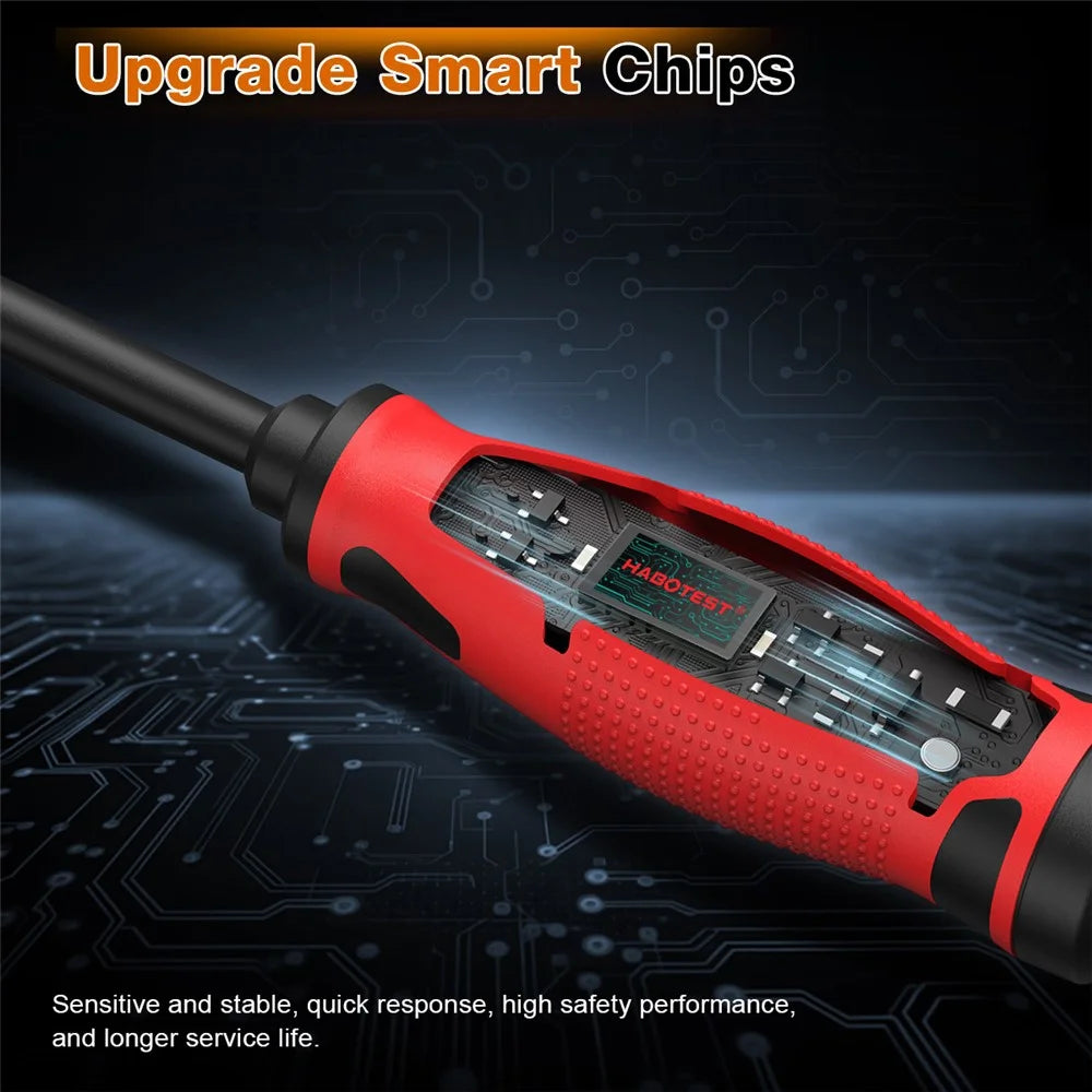 HAGOTEST HT95A Smart Voltage Tester Pen Digital Electric Screwdriver Non-Contact AC 6-390V Detector (without Battery) - Black / Red - 2
