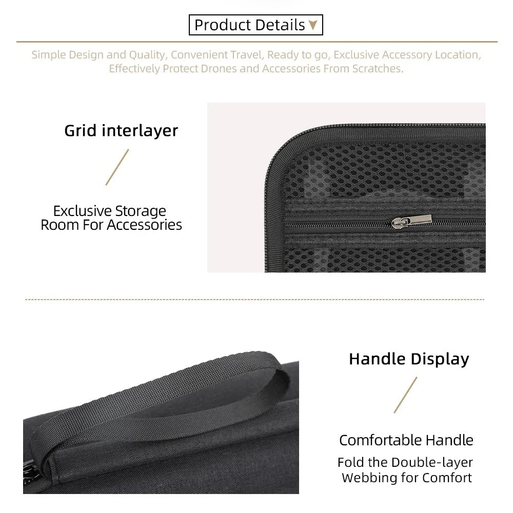 Storage Case for DJI Osmo Mobile 8P Portable Carrying Bag Lycra Hard Shell EVA Protective Cover - Black - 5