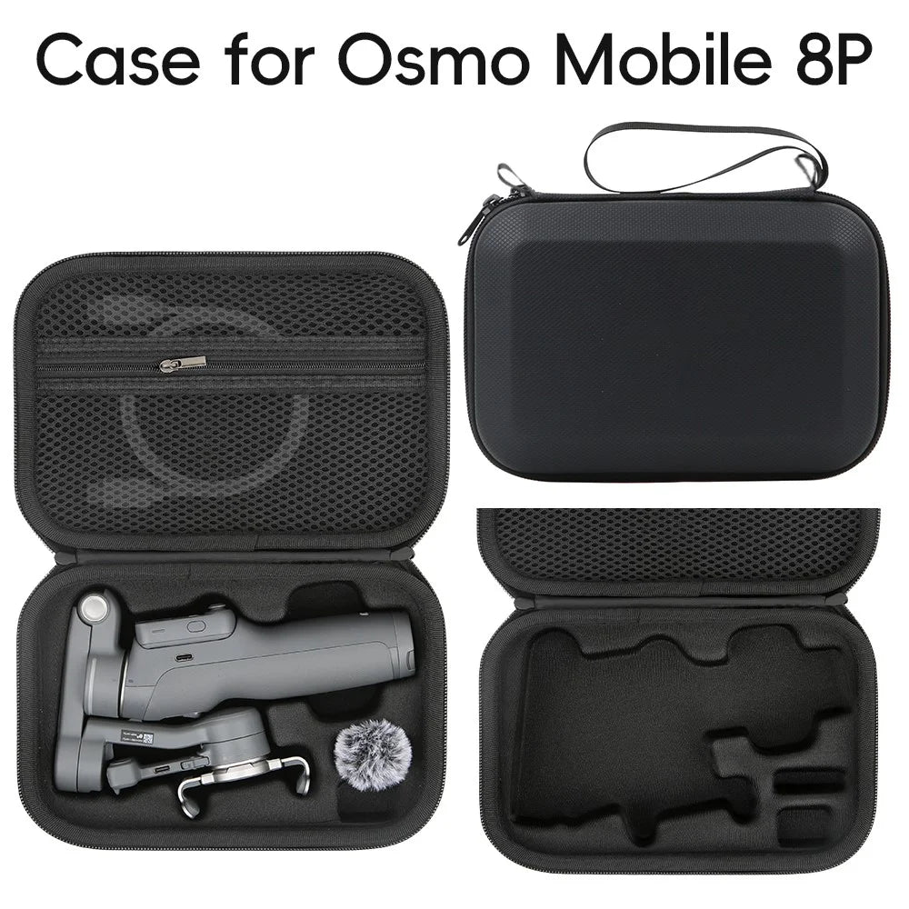 Storage Case for DJI Osmo Mobile 8P Portable Carrying Bag Lycra Hard Shell EVA Protective Cover - Black - 7
