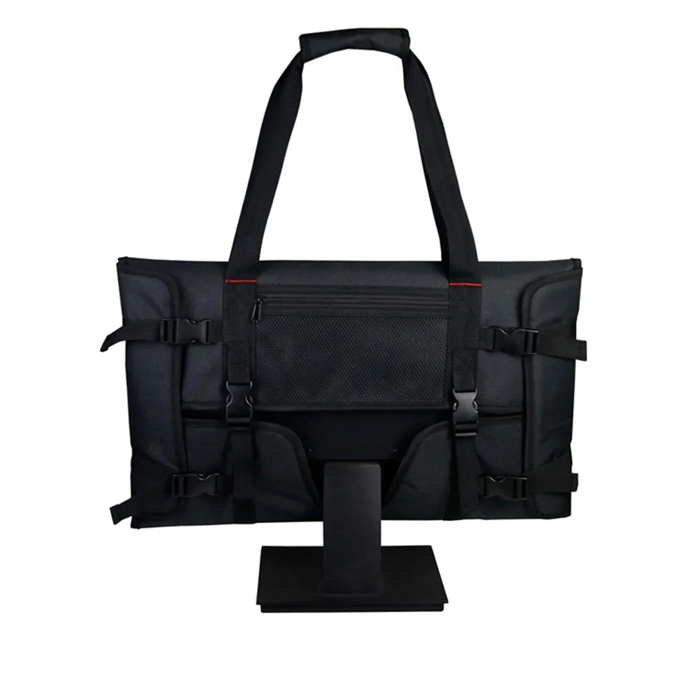 Travel Carrying Bag for Desktop Computer Monitor, Protective Storage Bag Monitor Dust Cover with Carry Handle - Black - 2
