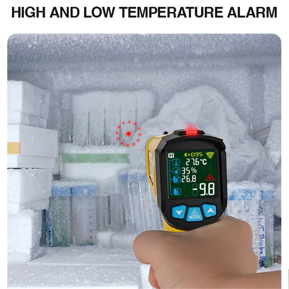 MESTEK 800B Infrared Temperature Measuring Device High-Precision Industrial Thermometer Handheld Thermometer with 12-Point Laser Positioning - 4