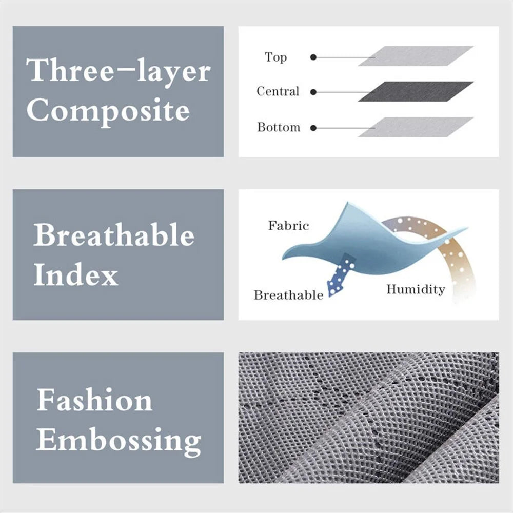 KZ-001001 2Pcs 100*50*15cm Transparent Window Under Bed Foldable Storage Bag Zippered Organizer Blankets Clothes Storage Bin - Grey - 5