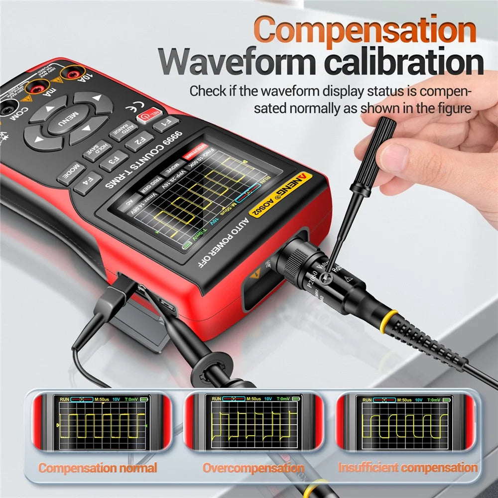 ANENG AOS02 Dual Mode Oscilloscope Multimeter Handheld Color Screen Digital Tester 2-in-1 Auto Repair Multimeter - 5