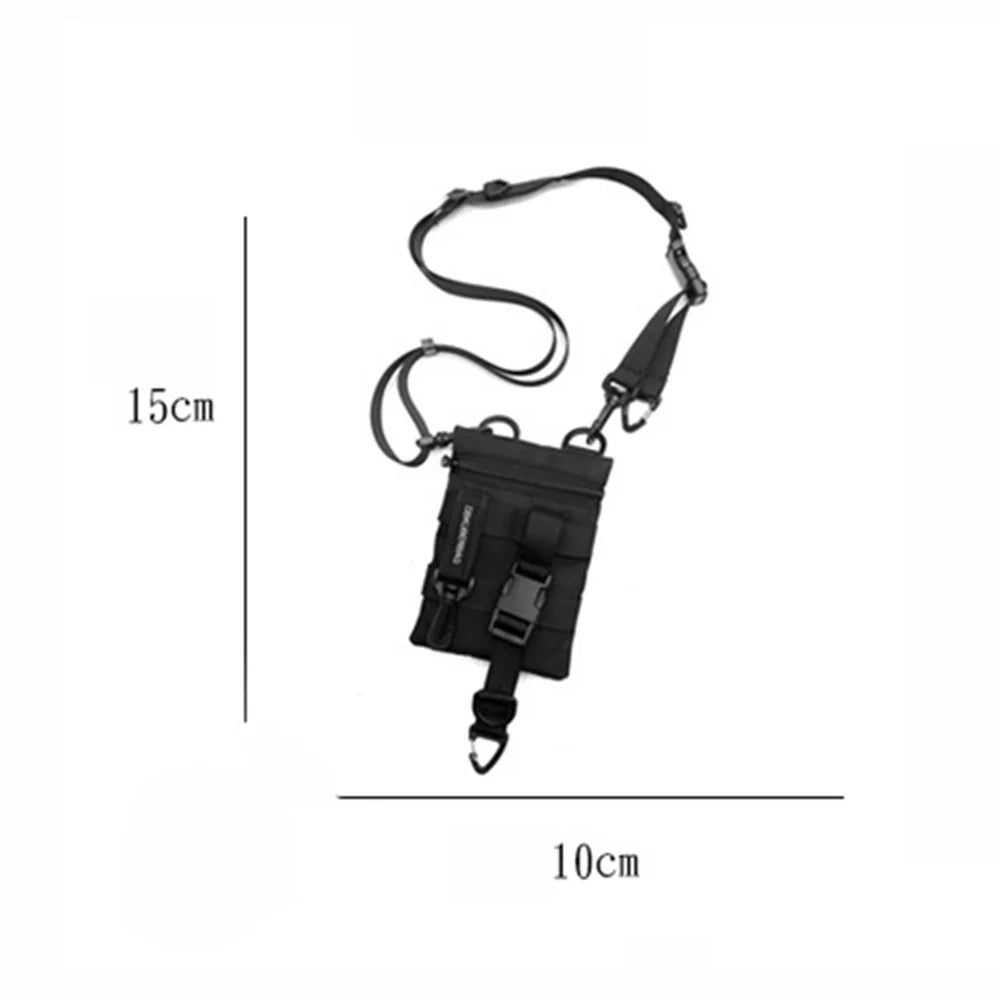 Messenger Bag Casual Sling Crossbody Cell Phone Purse Multifunction Nylon Shoulder Bag - Size: S - 6