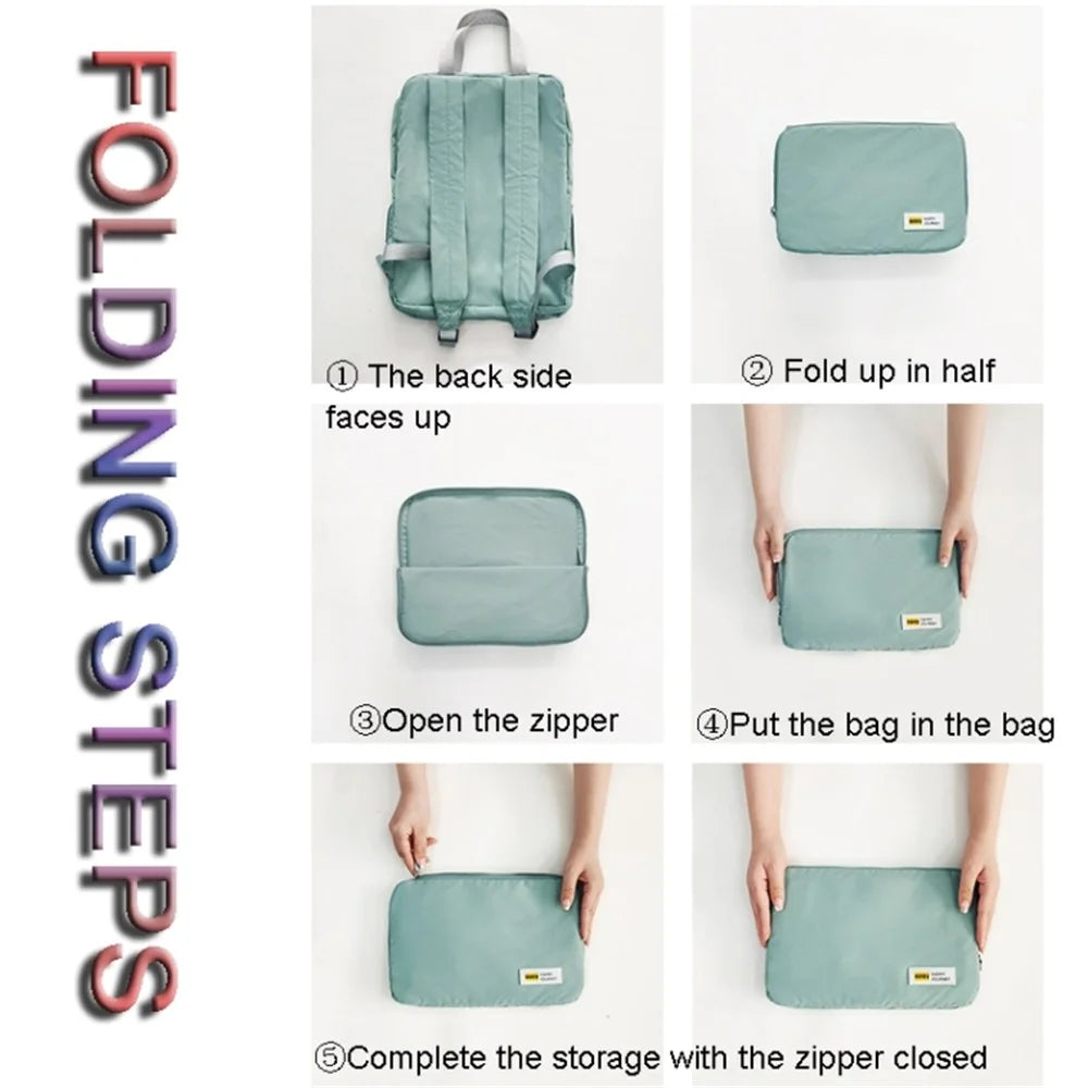 Cool Silk Floss+Polyester Backpack Laptop Shoulders Bag Travel Rucksack Student School Bag Book Bag - Green - 2