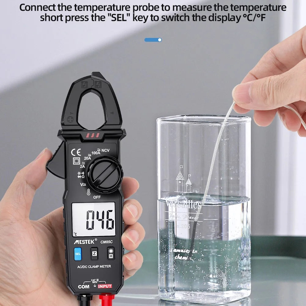 MESTEK CM85C Mini AC / DC Clamp Meter Multifunction HD LCD Screen Smart Multimeter (No Battery) - 5