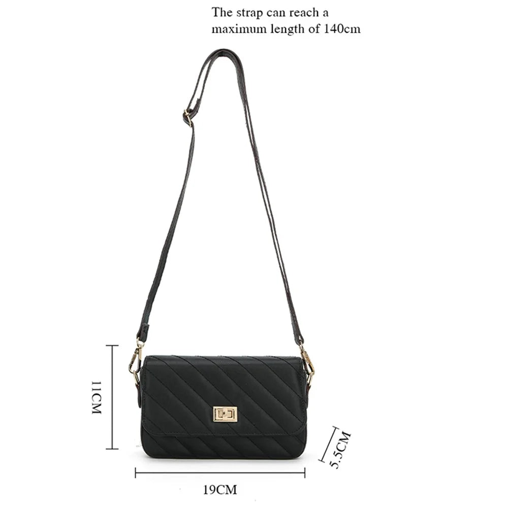 BAELLERRY N8639 Large PU Leather Crossbody Bag Women's Daypack Shoulder Bag - Black - 7