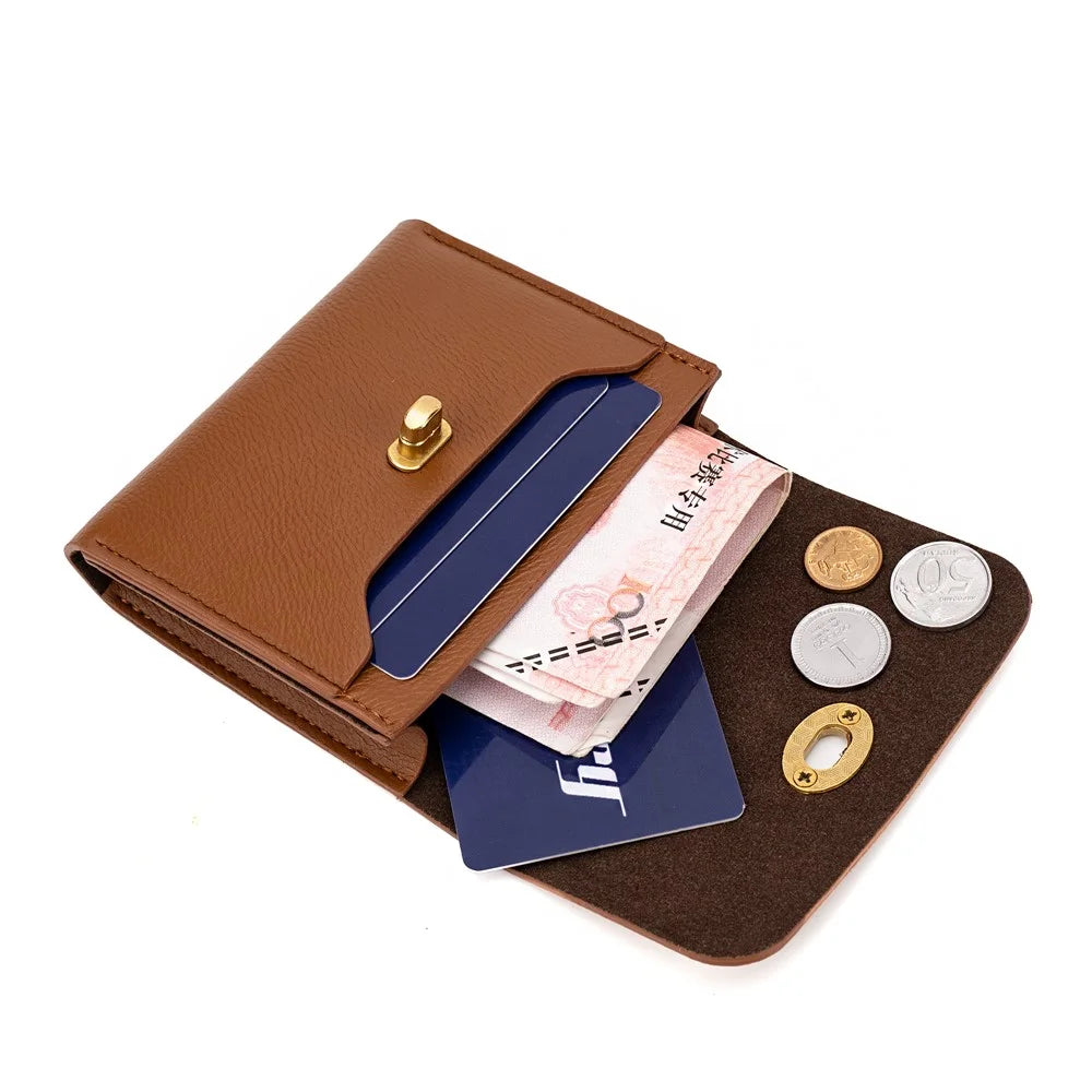 BAELLERRY K8324 PU Leather Card Holder Women's Wallet Small Change Coin Storage Bag - Brown - 2