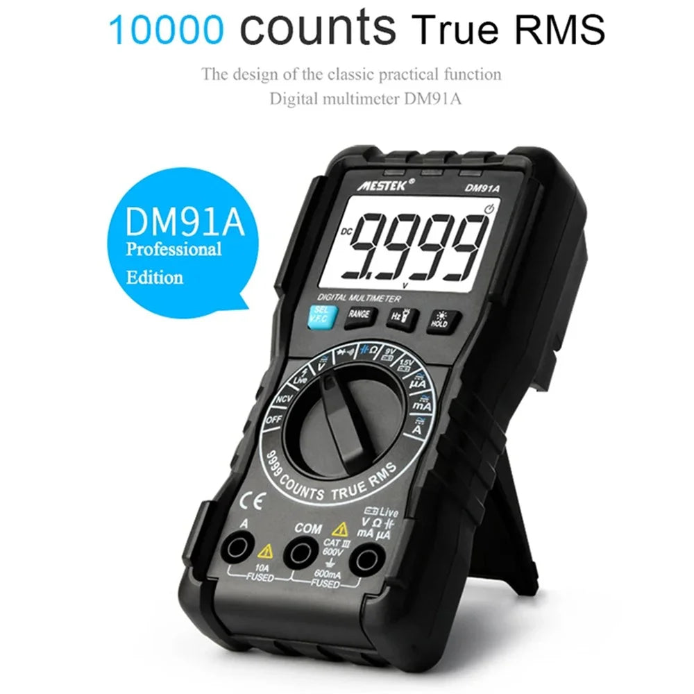 MESTEK DM91A 1999 Count Multimeter AC / DC Ammeter Voltmeter Capacitance Tester - 4